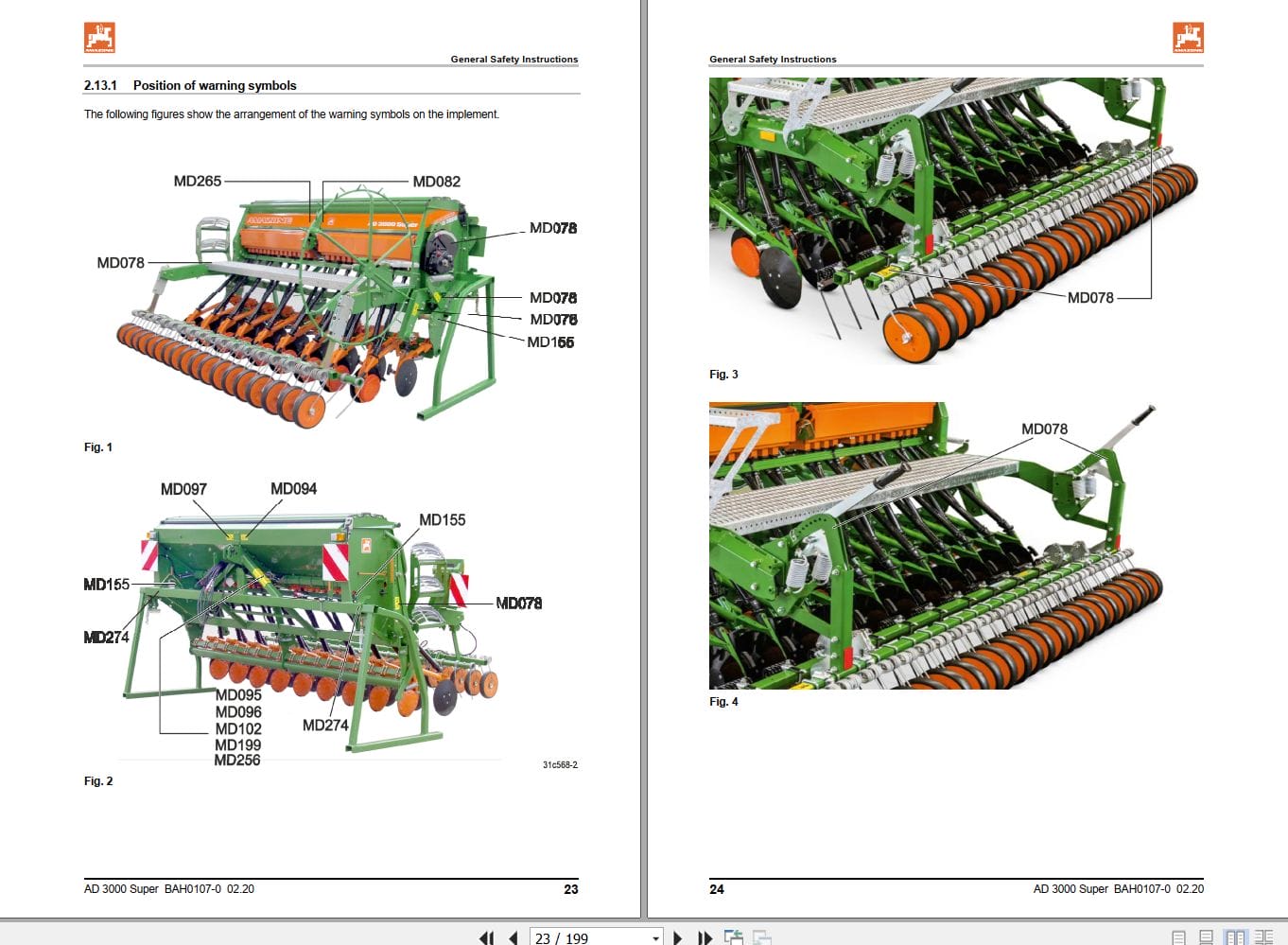 Amazone Drill AD 3000 Super Operating Manual MG6820 (2)