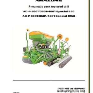 Amazone Drill AD P3001 3501 4001 Operating Manual MG6093 (1)