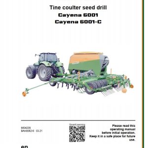 Amazone Drill Cayena 6001 6001 C Operating Manual MG4235 (1)