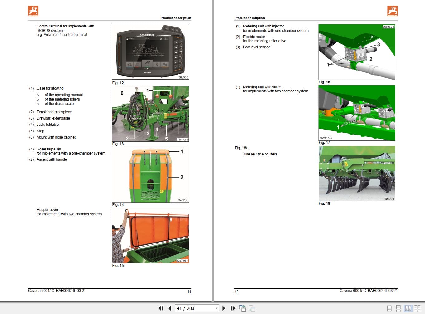 Amazone Drill Cayena 6001 6001 C Operating Manual MG4235 (2)