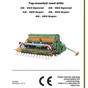 Amazone Drills AD 253 AD 303 AD 353 AD 403 Operating Manual MG3908 (1)
