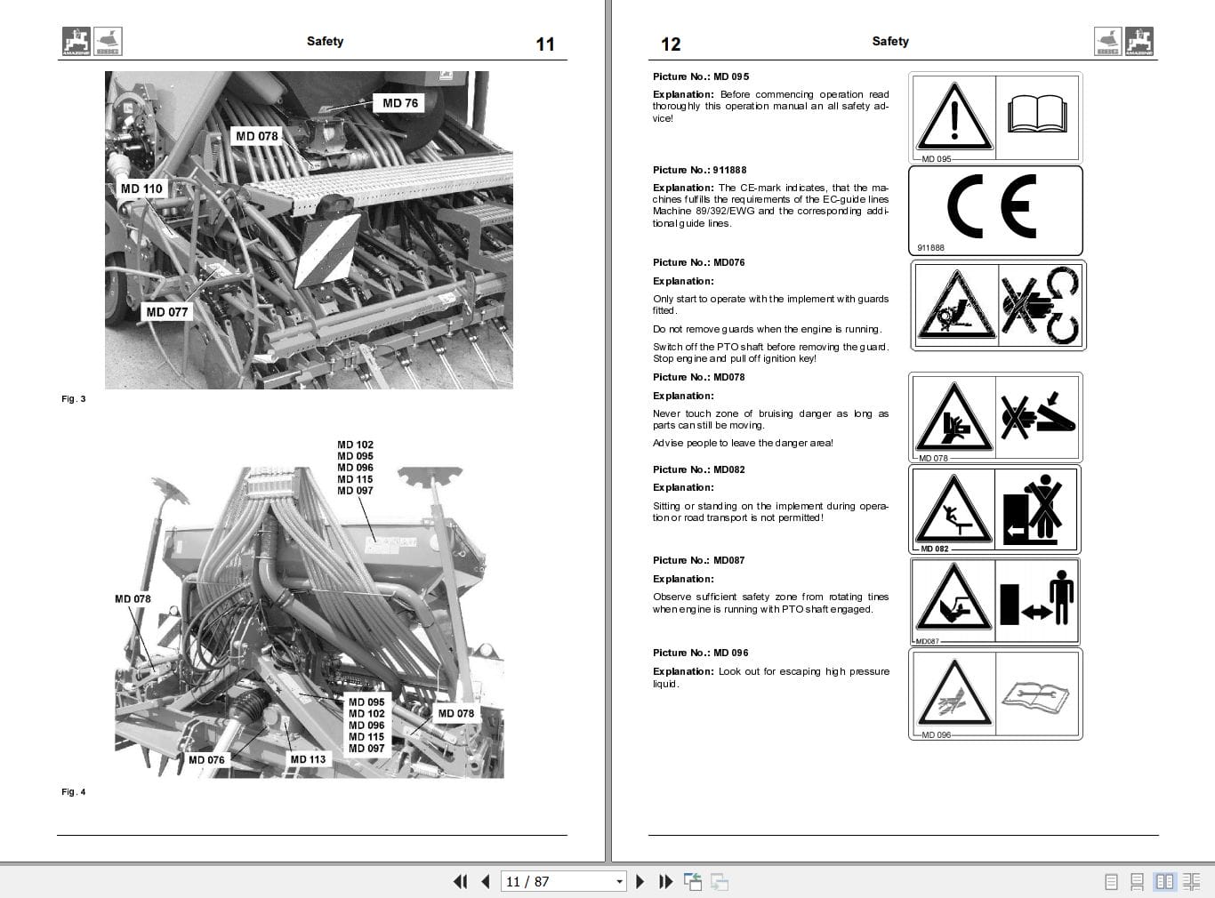 Amazone Drills AD P303 AD P403 Super Operating Manual MG1019 (2)
