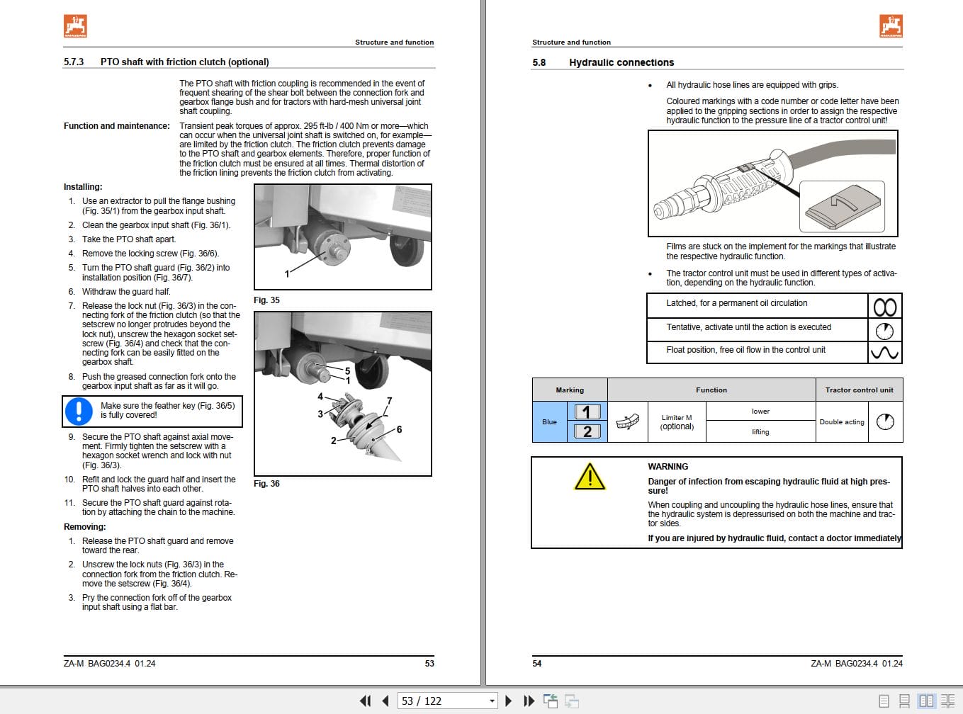 Amazone Fertiliser Spreader ZA M 1002 1202 1502 Special Easy Operating Manual MG7607 (2)