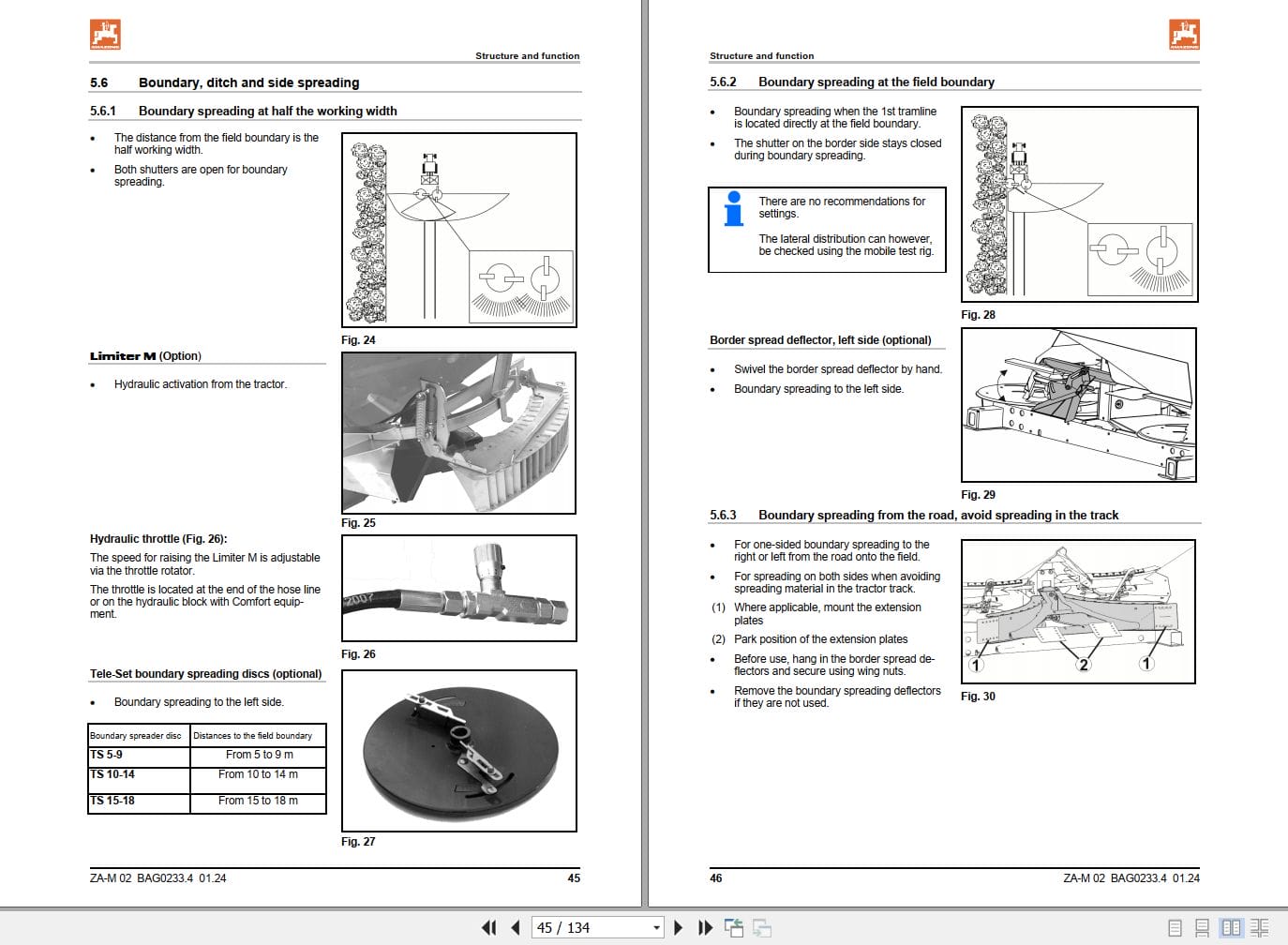 Amazone Fertiliser spreader ZA M 1002 1202 1502 Special Operating Manual MG7251 (2)