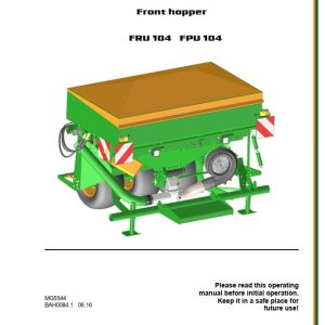 Amazone Front Hopper FRU FPU 104 Operating Manual MG5544 (1)