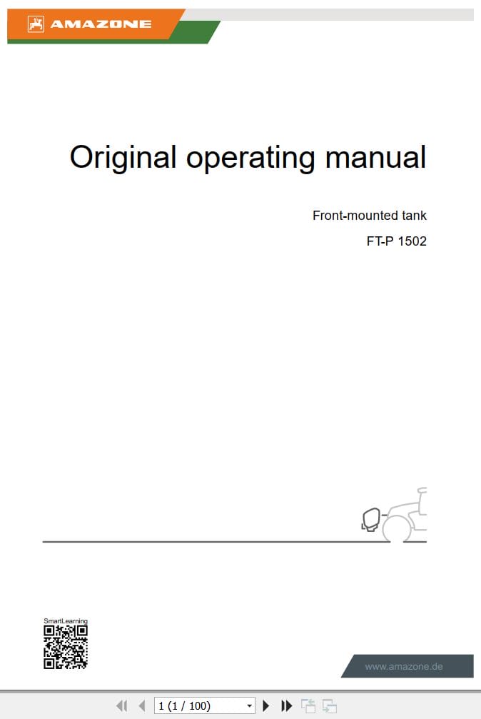 Amazone Front Tank FT P1502 Operating Manual MG7609 EN II (1)