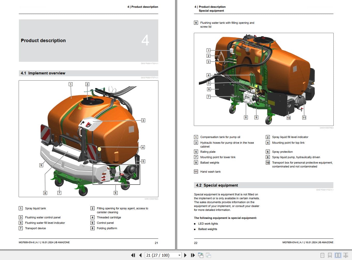 Amazone Front Tank FT P1502 Operating Manual MG7609 EN II (2)