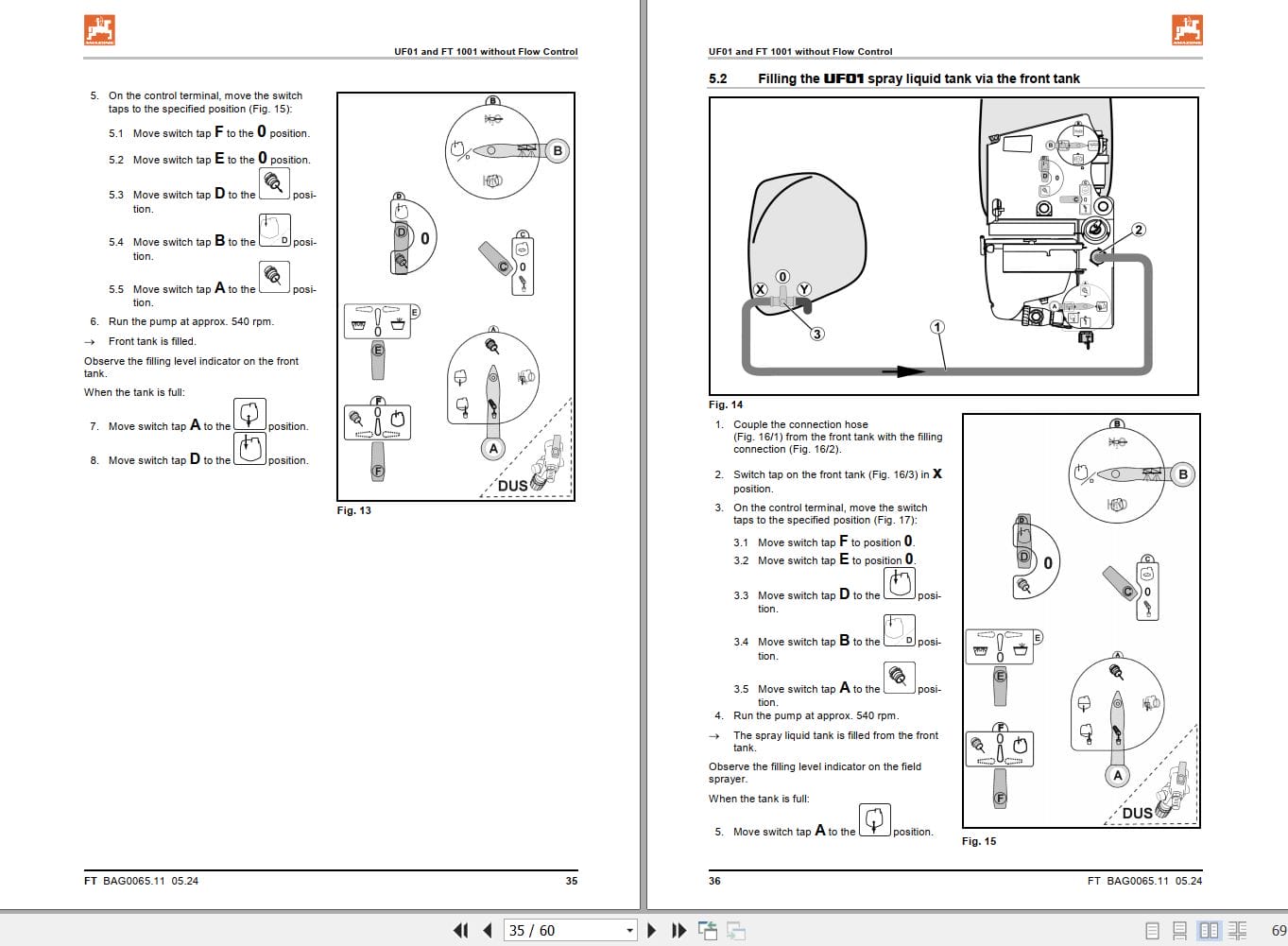 Amazone Front Tank FT1001 Operating Manual MG3058 (2)