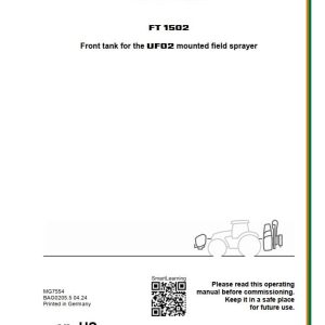 Amazone Front Tank FT1502 Operating Manual MG7554 (1)