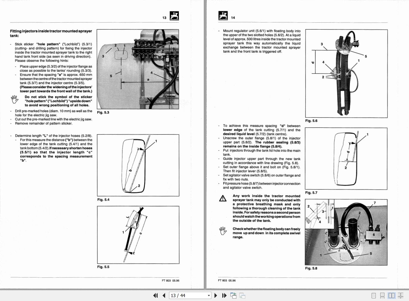 Amazone Front Tank FT803 Operating Manual And Parts List MG347 (2)
