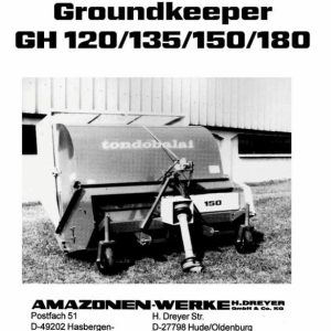 Amazone Groundkeeper GH120 GH135 GH150 GH180 Operating Manual (1)