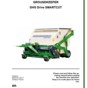 Amazone Groundkeeper GHS Drive SMARTCUT Operating Manual MG5078 (1)