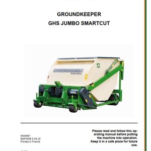 Amazone Groundkeeper GHS Jumbo Smartcut Operating Manual MG5081 (1)