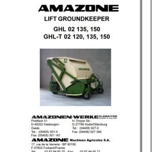 Amazone Lift Groundkeeper GHL GHL T 02 120 135 150 Operating Manual 992600 (1)