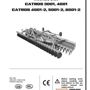 Amazone Mounted Disc Catros 3001 6001 2 Instruction Manual MG1002 (1)
