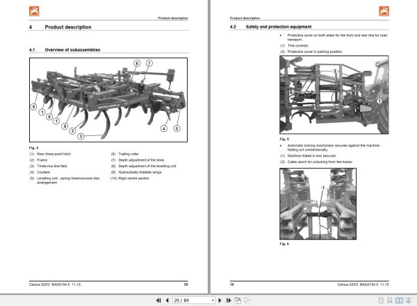 Amazone Mulch Cultivator Cenius 4002 2 Series Operating Manual Mg5449 (2)