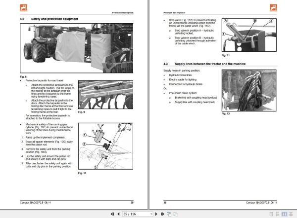 Amazone Mulch Cultivator Centaur 4001 2 5001 2 Super Operating Manual And Diagram Mg3764 (2)