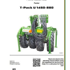 Amazone Packer T Pack U 1450 880 Operating Manual MG5110 (1)