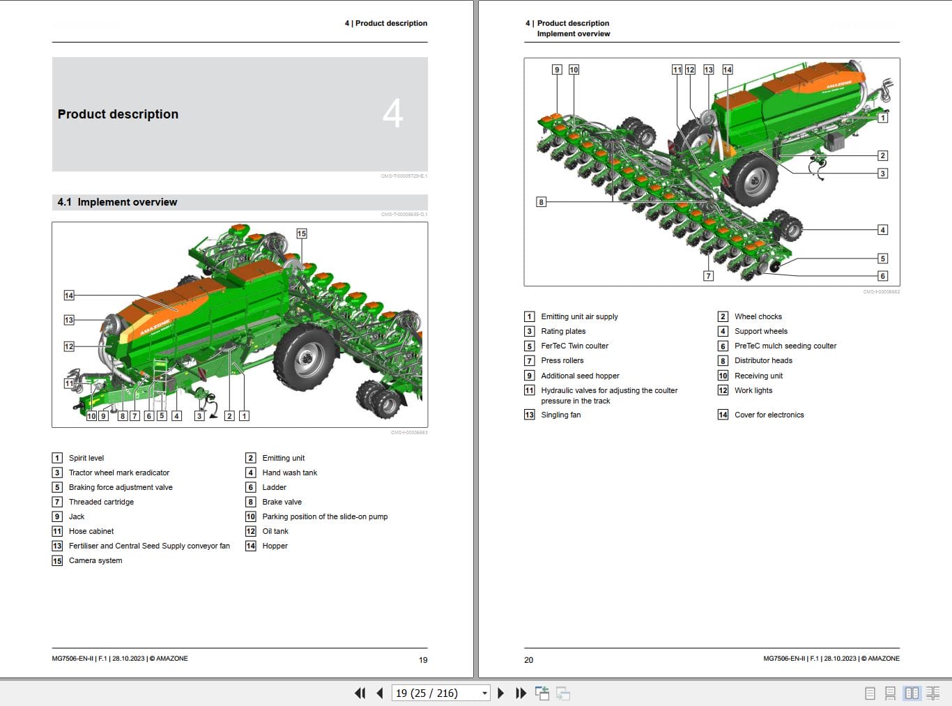 Amazone Precea 9000 TCC 1200 TCC Operating Manual MG7506 EN II 2023 (2)