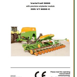 Amazone Precision Seeder VariTrail 3000 Operating Manual MG5357 (1)