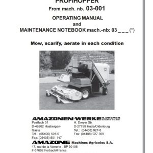 Amazone Profihopper 03 001 Operating Manual 993566 (1)
