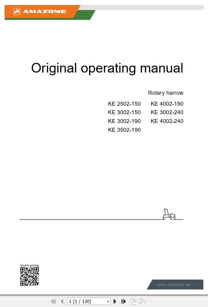 Amazone Rotary Harrow KE 2502 150 Operating Manual MG6878 EN II 2023 (1)
