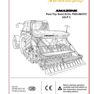 Amazone Seed Drill AD P2 Operating Manual MG357 (1)