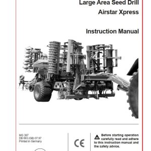 Amazone Seed Drill Airstar Xpress Instructions Manual MG397 (1)