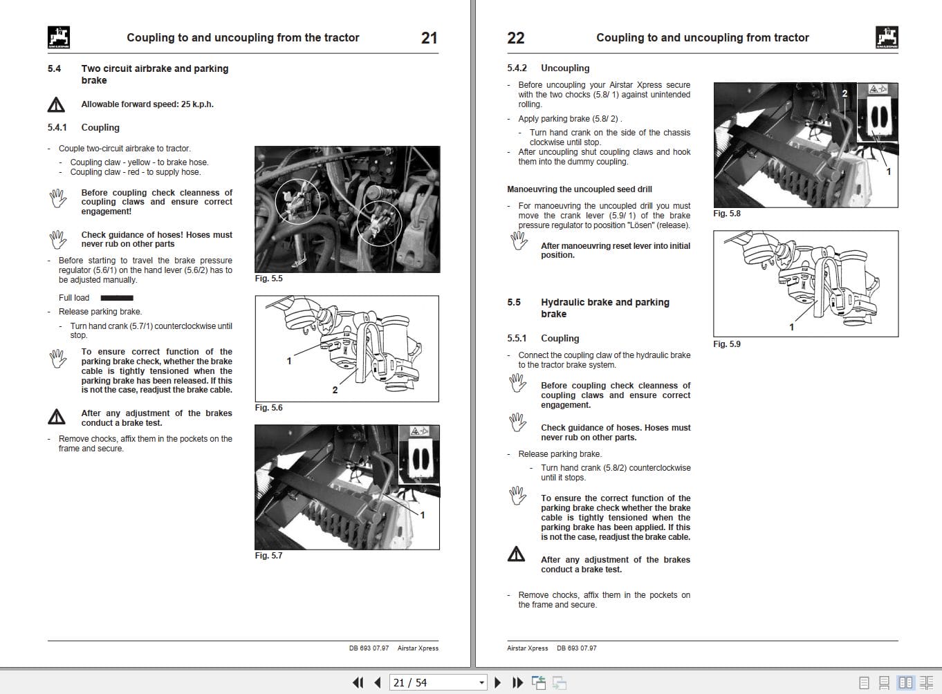 Amazone Seed Drill Airstar Xpress Instructions Manual MG397 (2)