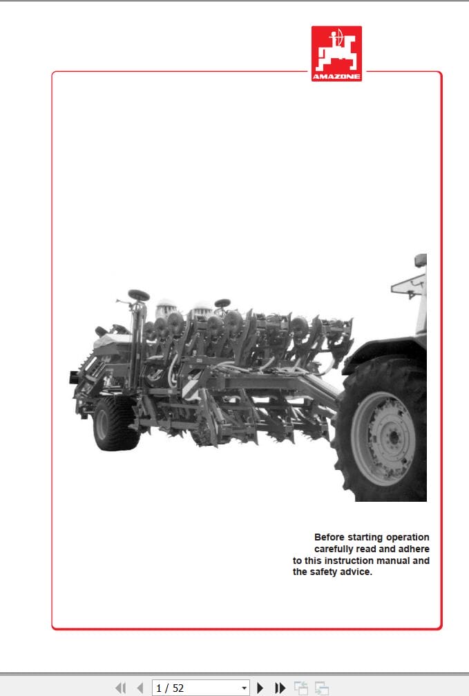 Amazone Seed Drill AirstarPrimera 3 1000 to 6 3000 Operating Manual DB689 (1)
