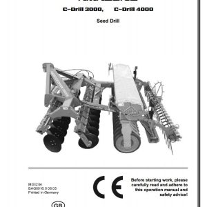 Amazone Seed Drill C Drill 3000 4000 Operating Manual MG1204 (1)