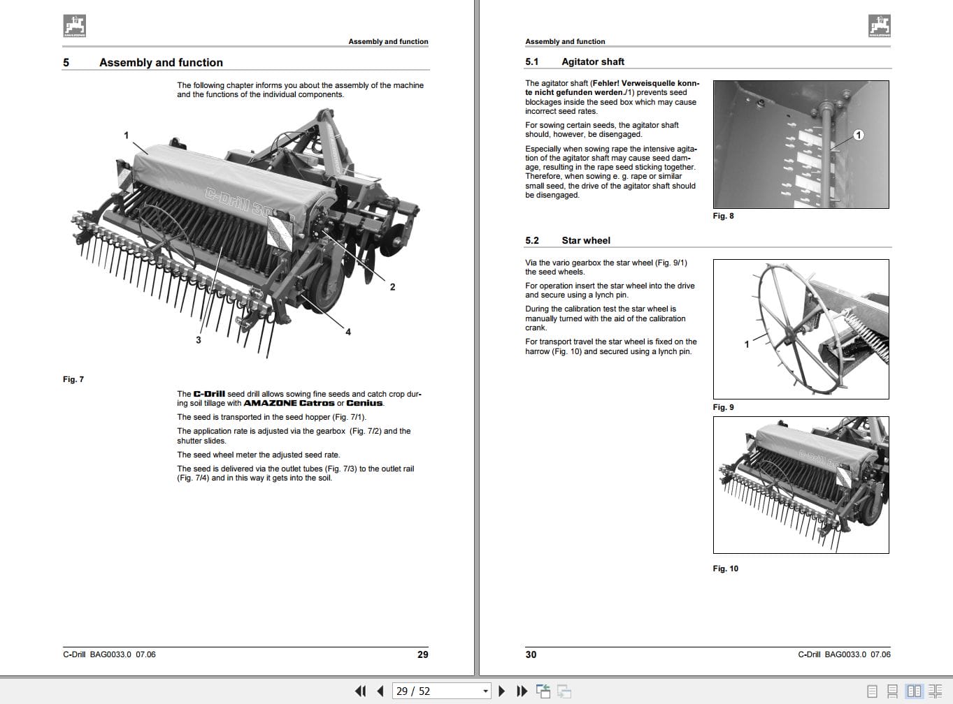 Amazone Seed Drill C Drill 3000 4000 Operating Manual MG1479 (2)