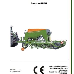 Amazone Seed Drill Cayena 6000 Operating Manual MG3146 (1)