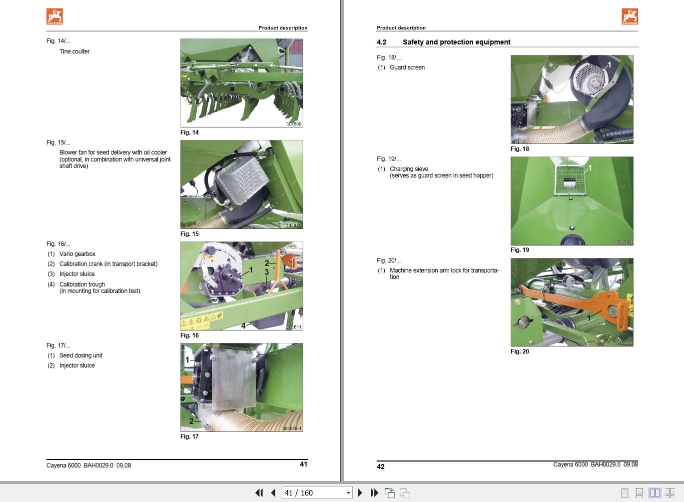 Amazone Seed Drill Cayena 6000 Operating Manual MG3146 (2)