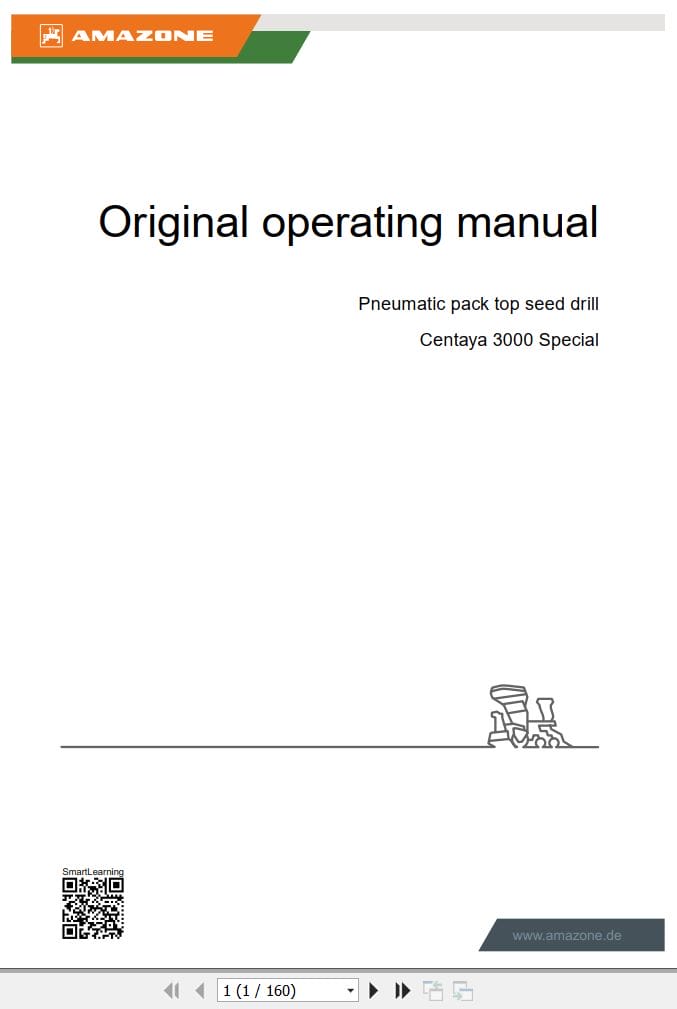 Amazone Seed Drill Centaya 3000 Special Operating Manual MG7508 EN GB (1)