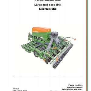 Amazone Seed Drill Cirrus 03 Operating Manual MG4829 (1)