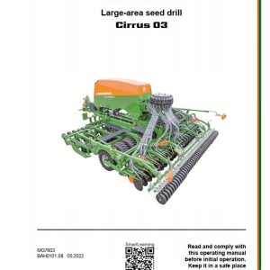 Amazone Seed Drill Cirrus 03 Operating Manual MG7603US (1)