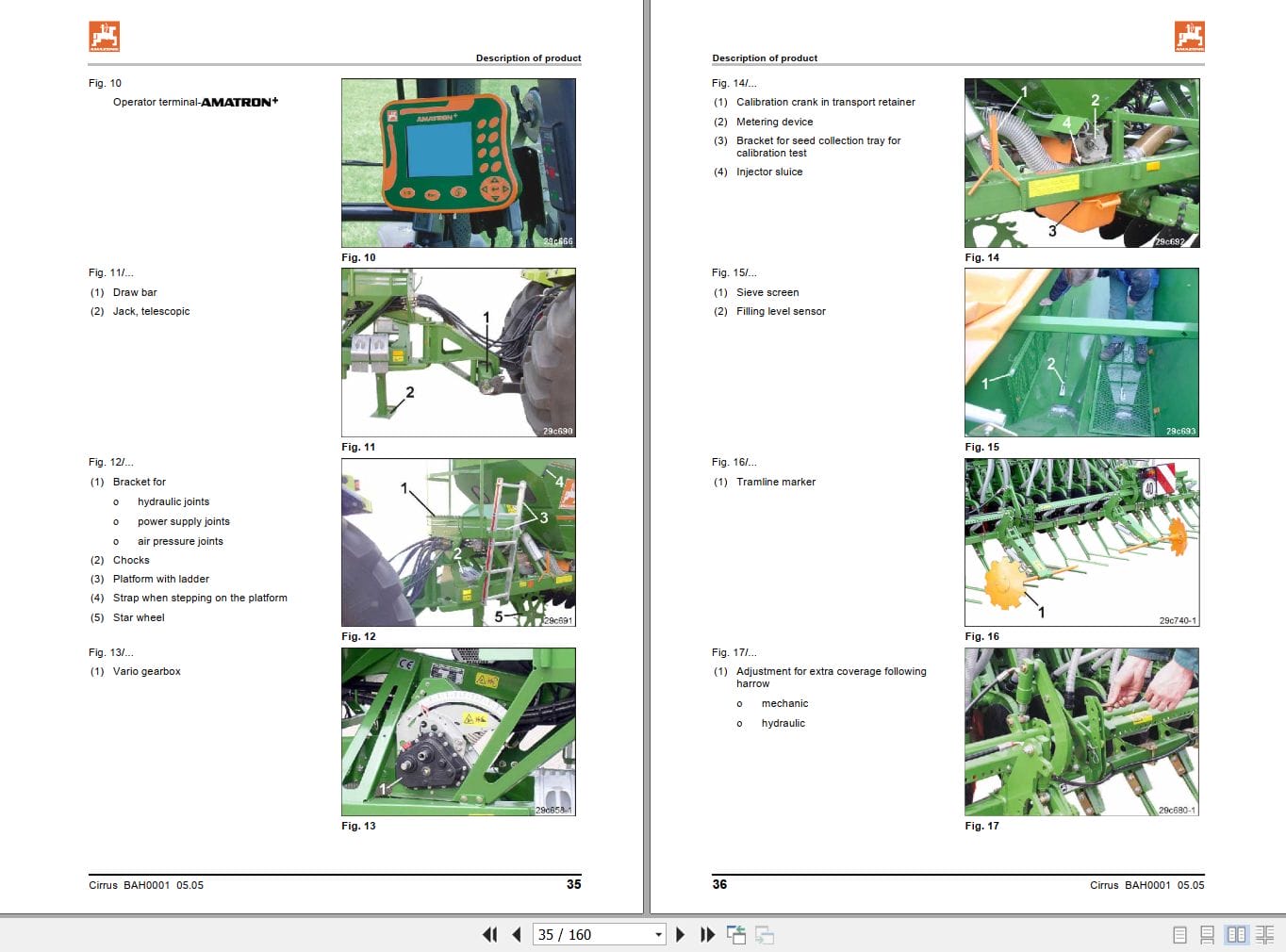 Amazone Seed Drill Cirrus 3001 4001 6001 Operating Manual MG1138 (2)