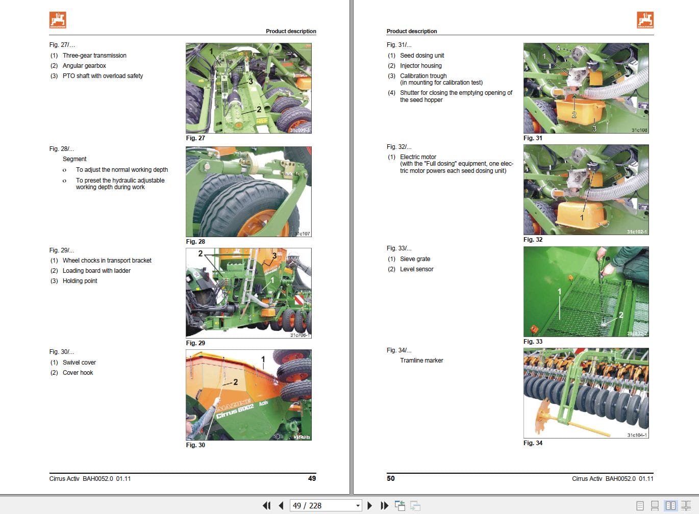 Amazone Seed Drill Cirrus Activ 6002 Operating Manual MG4020 (2)