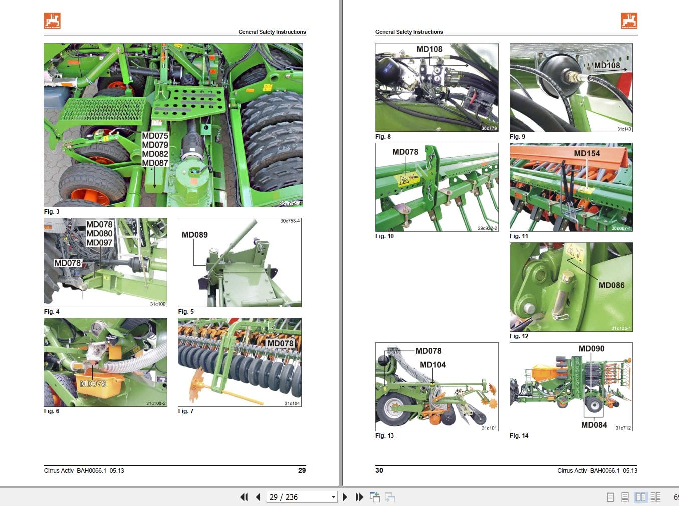 Amazone Seed Drill Cirrus Activ 6002 Operating Manual MG4502 (2)