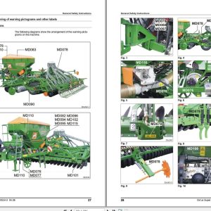 Amazone Seed Drill Cirrus Super 3001 4001 6001 Operating Manual And Diagram Mg2440 (2)