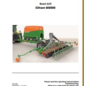 Amazone Seed Drill Citan 6000 Operating Manual MG4390 (1)