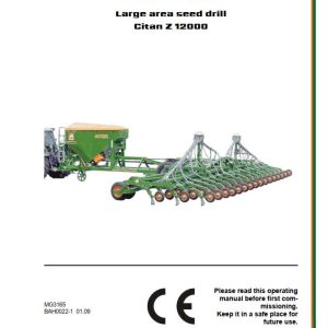 Amazone Seed Drill Citan Z12000 Operating Manual MG3165 (1)
