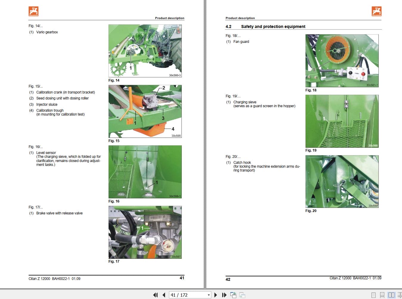 Amazone Seed Drill Citan Z12000 Operating Manual MG3165 (2)