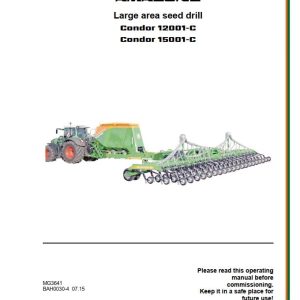 Amazone Seed Drill Condor 12001 C 15001 C Operating Manual MG3641 (1)