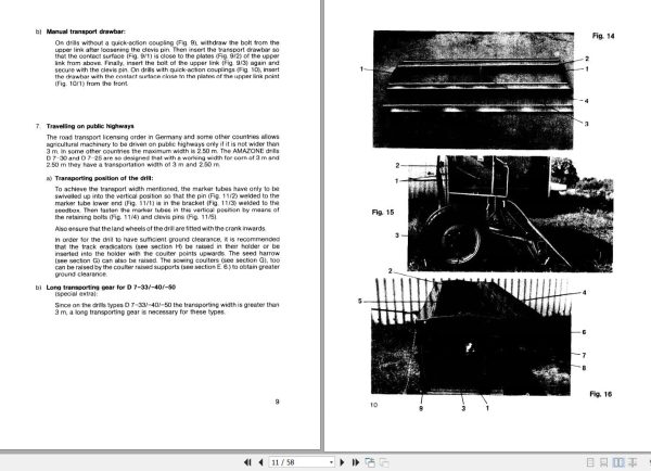 Amazone Seed Drill D7 25 D7 50 Instructions Manual Db552 (2)