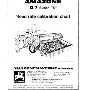 Amazone Seed Drill D7 Super S Operating Manual DS548 (1)
