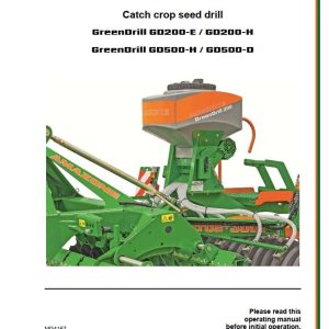 Amazone Seed Drill GD200 E GD200 H GD500 H GD500 D Operating Manual MG4167 (1)
