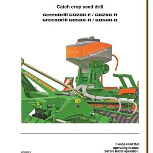 Amazone Seed Drill GD200 E GD200 H GD500 H GD500 D Operating Manual MG6863 (1)