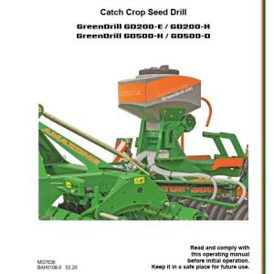 Amazone Seed Drill GD200 E GD200 H GD500 H GD500 D Operating Manual MG7636 (1)